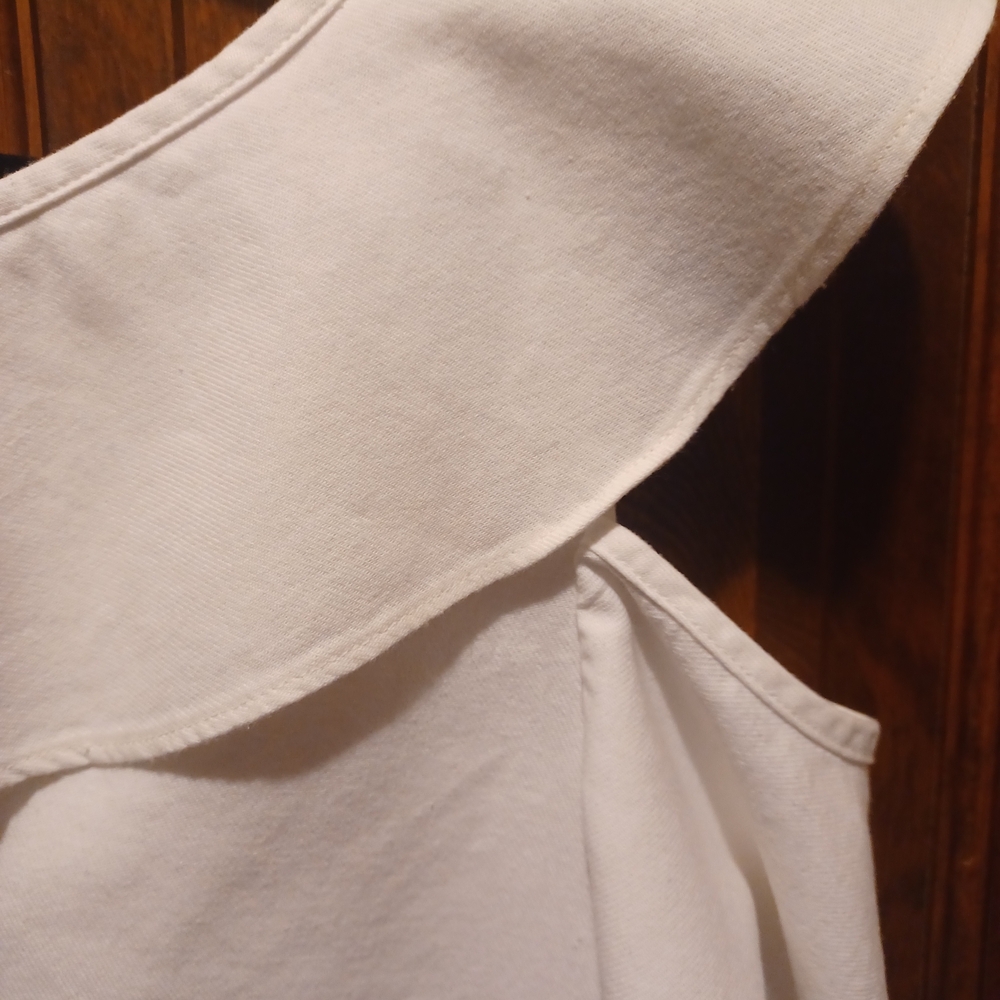Madewell White Ruffled One-Shoulder Blouse - Picture 6 of 7